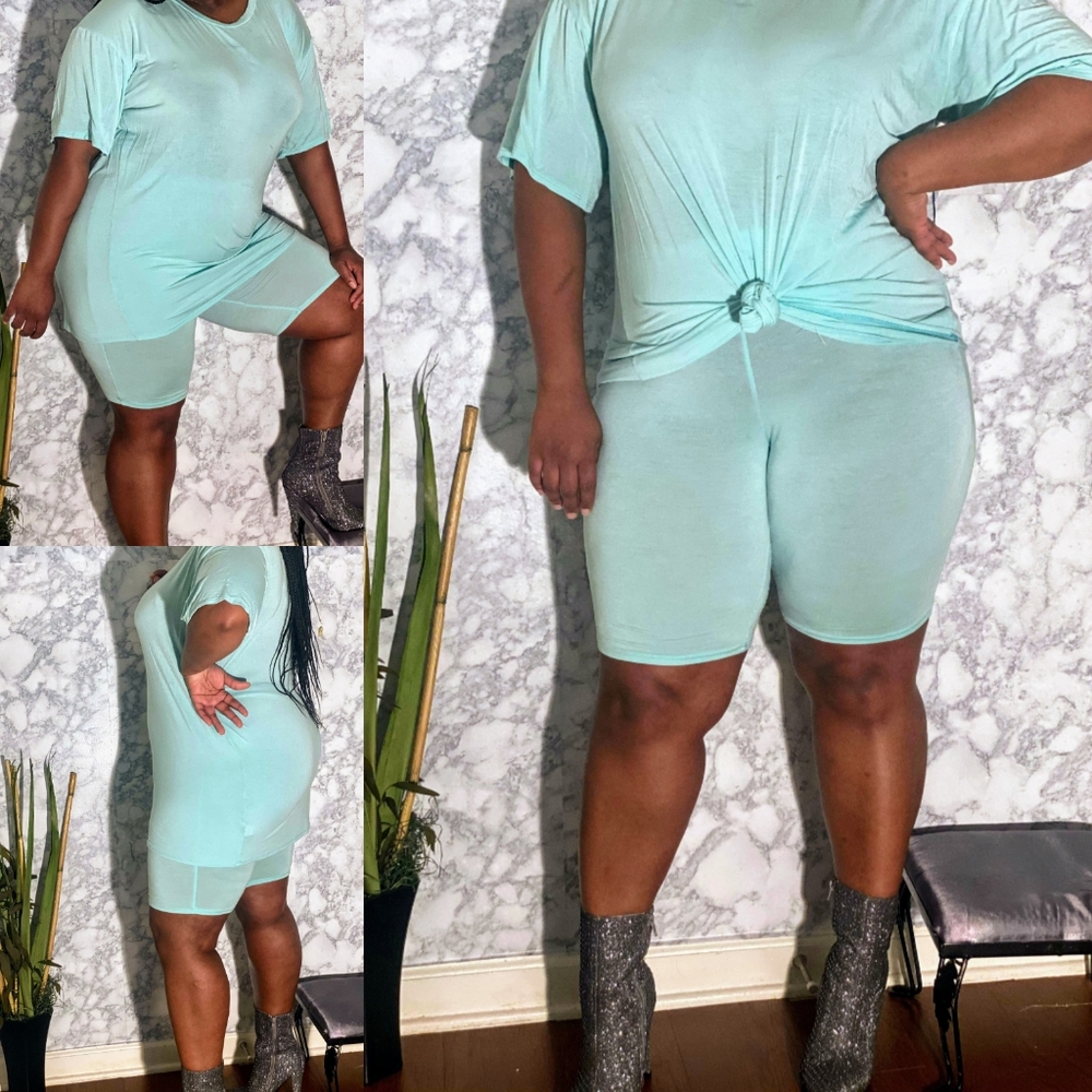 Plus size biker set
